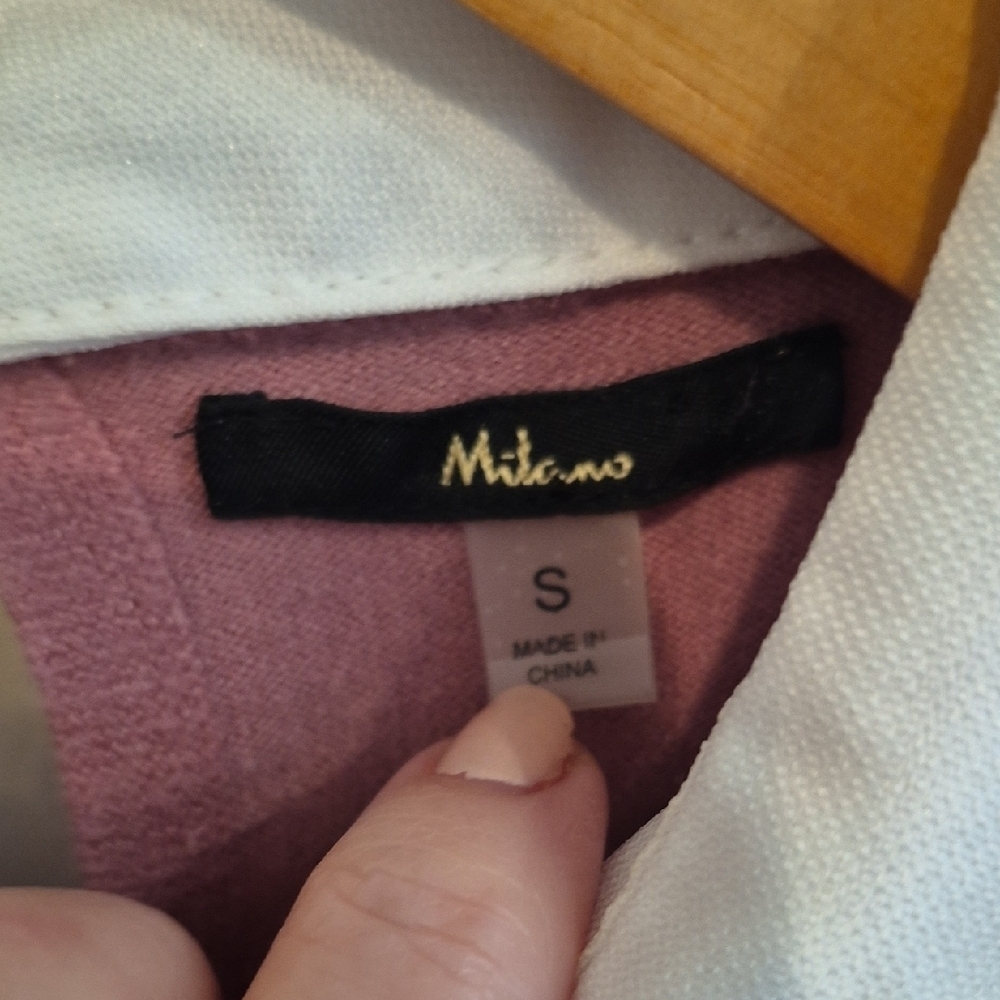Vila Milano Embellished Collar Pink Crewneck Sweater - Picture 3 of 7